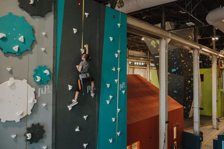 Girl Scouts earn their Climbing Adventure Badge at Climb So iLL.